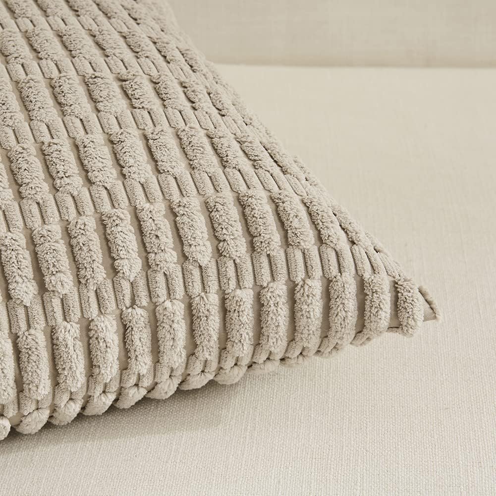 Fancy Homi 4 Packs Decorative Throw Pillow Covers for Living Room Couch Bed, Modern Farmhouse Boho Home Décor Accent Cushion Case, 20" x…