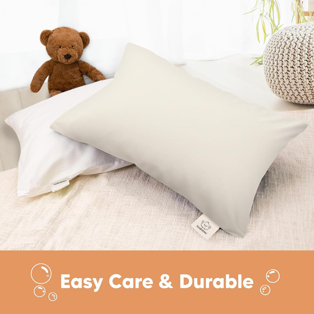 KeaBabies Toddler Pillowcase 13"x18" - Organic Cotton Toddler Pillowcase for Kids, Boys, Girls, Soft & Durable Cotton Cover for Miniature…