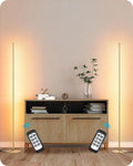 EDISHINE LED Corner Floor Lamp, Set of 2 Minimalist Dimmable Light with Remote, 57.5" Tall Standing Lamp for Living Room, Bedroom, Home…