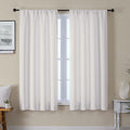 Gwine Ivory Curtains for Bedroom 63 Inches Long - Thermal Insulated Noise Reducing Window Curtain Panels, Solid Light Filtering Curtain…