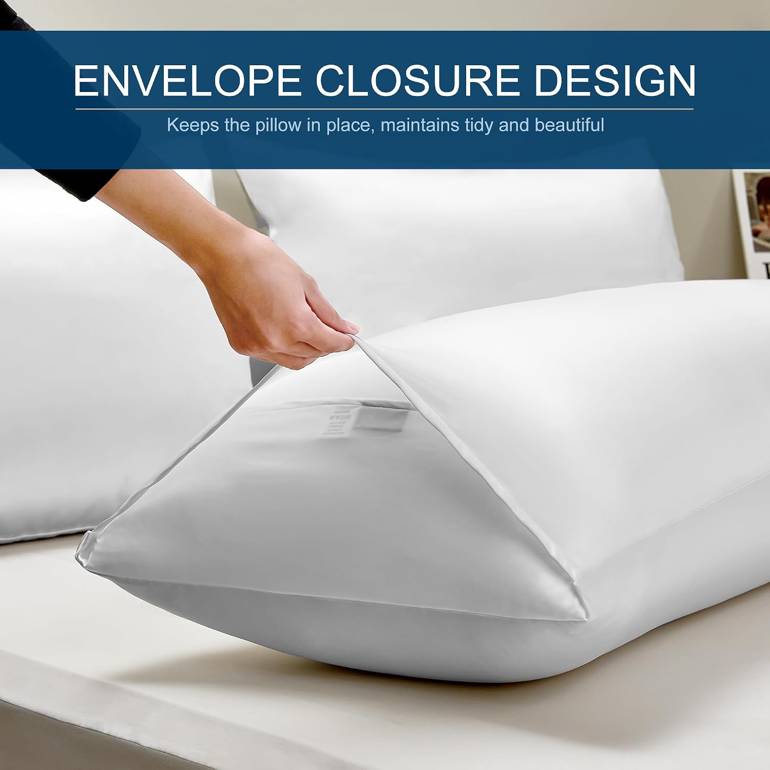 Awvco Body Pillow Cover - Cooling Silky Smooth Satin Pillowcase for Hot Sleepers, Skin & Hair Friendly- Breathable & Stretchy for Al…