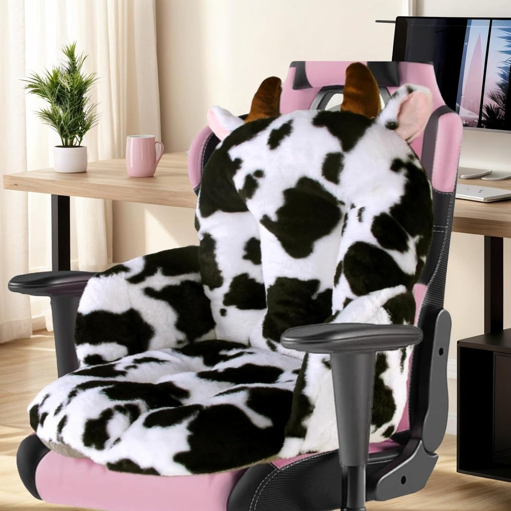 DOBUONO Comfy Office Chair Cushion: 17.5" L x 17.5" W x 18" H Cute Seat Cushion Kawaii Cushion for Gaming Chair with Backrest Non-Slip…