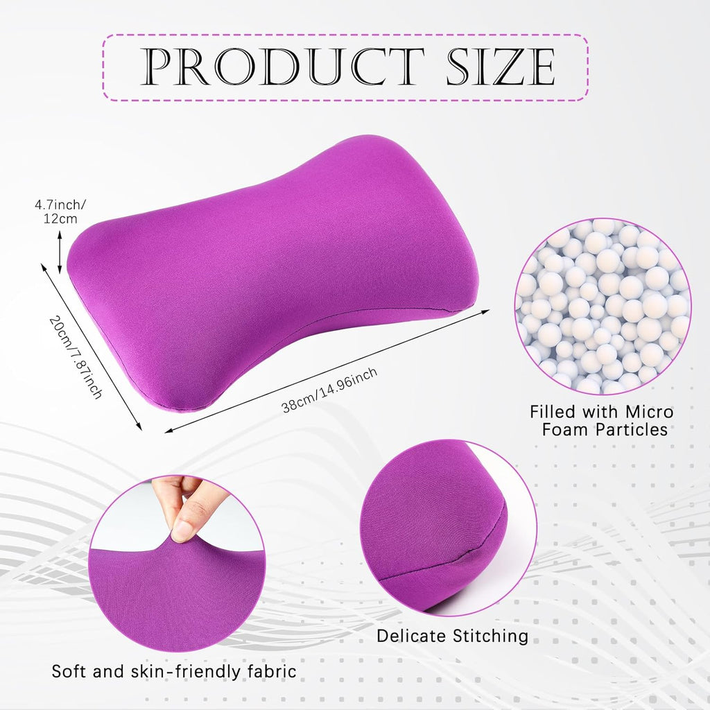 Thyle 2 Pack Bead Neck Pillow Small Bone Shape Neck Support Cushion for Bed Sofa Travel Soft Pillow for Home Sleeping Headrest and Lumbar…
