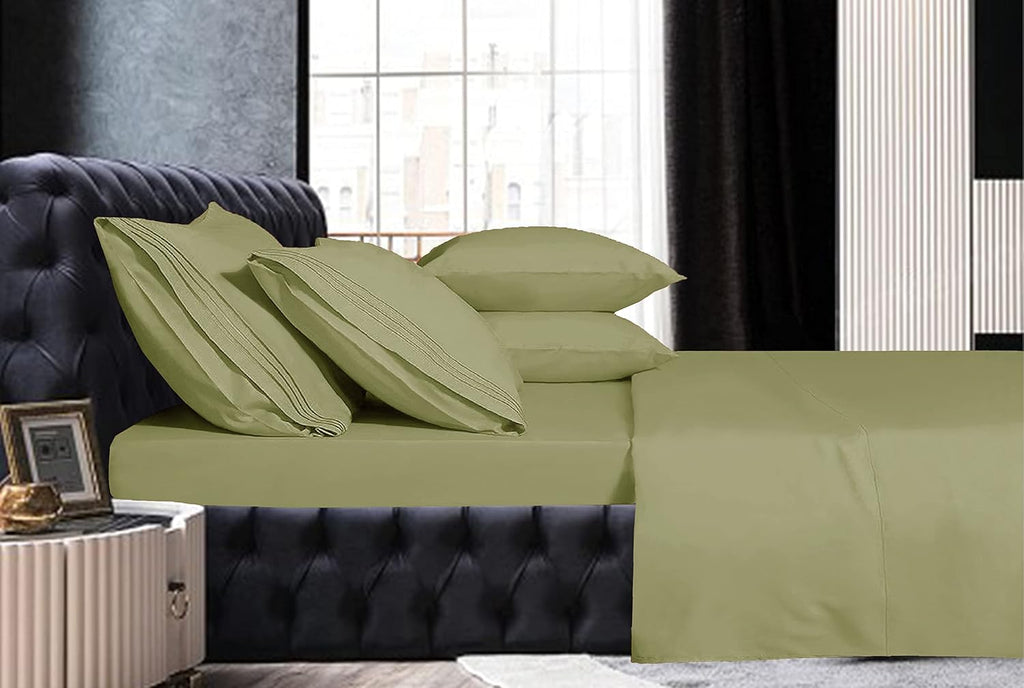 MocassiLuxuryBedding Mocassi Cali King Sheet Set - Luxury Hotel 1800 Premier Bedding Sheets & Pillowcases - Ultra Soft Breathable & Cooling…