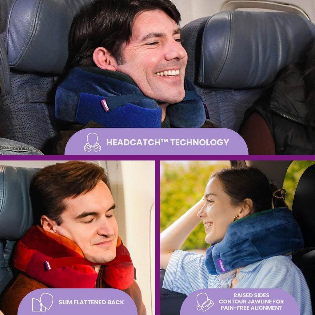 Cabeau Neck Pillow for Travel – Evolution Earth – 360° Head, Neck and Chin Support for Sleeping – Sustainable Memory Foam (Terra) plastic G…