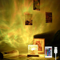YXQUA Northern Lights Ocean Wave Projector Light, Galaxy Light Projector, 16 Colors Gradual Rotating Flame Water Ripple Ambient Night…