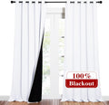 Nicetown Full Shading Cold Blocking Curtains for Windows, Super Heavy-Duty Black Lined Blackout Curtains for Bedroom, Privacy Assured Windo…