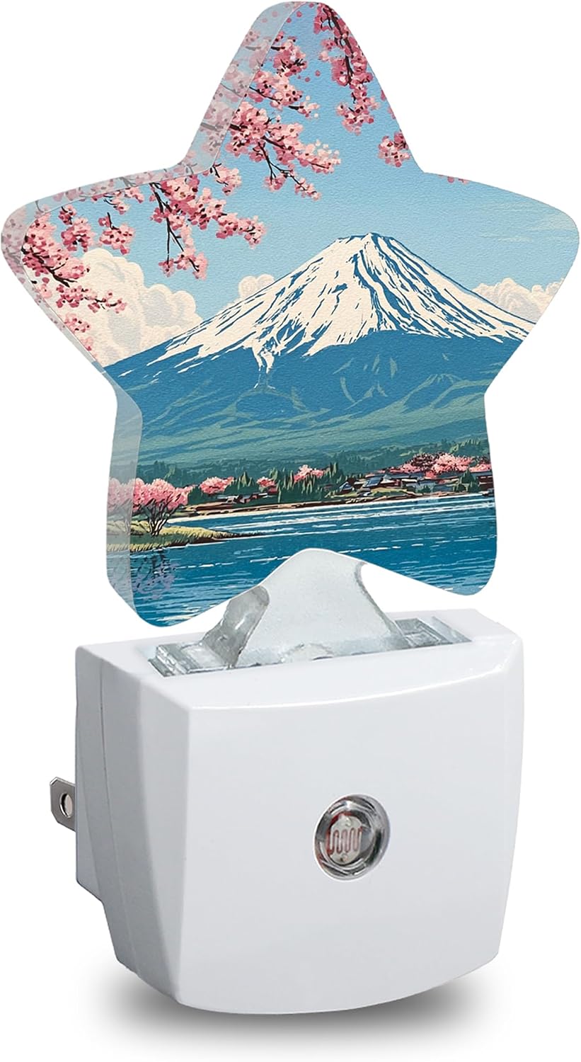 Mount Fuji Star Night Light Plug in, Soft Glow Night Light for Kids Bedroom Nursery, Gentle Warm Light for Sleep, Compact Lamp for…