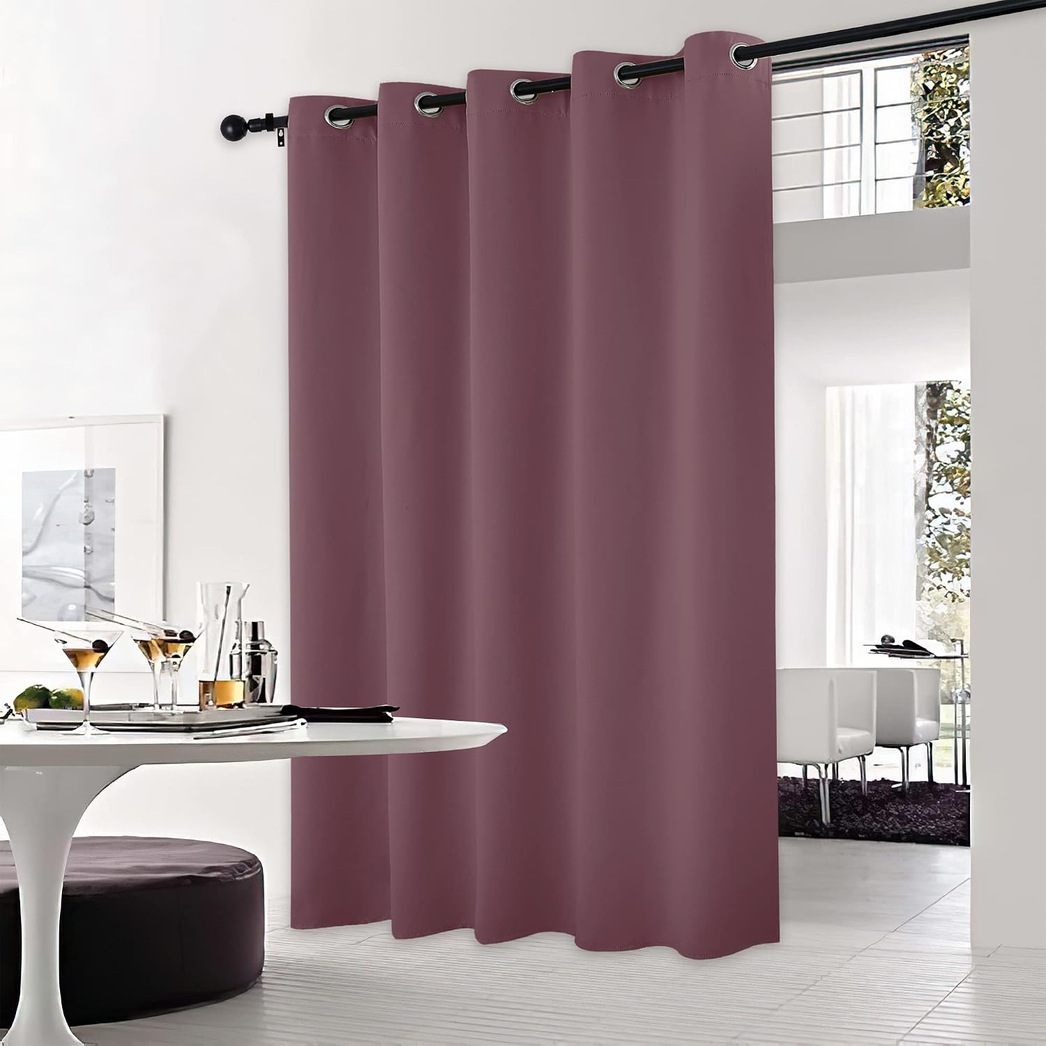 NICETOWN Dry Rose Bedroom Blackout Curtain Panel, 1 Panel, 70 x 84 inch, Privacy Window Thermal Insulated Blackout Drape/Drapery for…