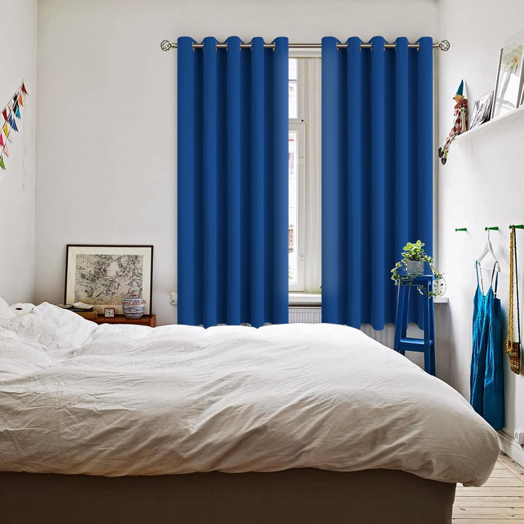BGment Blackout Curtains for Bedroom - Grommet Thermal Insulated Room Darkening Curtains for Living Room, 70 x 63 Inch, 2 Panels, Royal Blu…