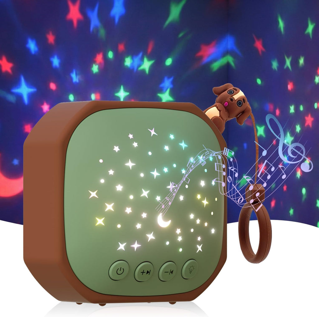Junificent White Noise Sound Machine Baby with Star Projector | Portable Lullaby Music for Baby Sleeping | Soothing Sound Machine…