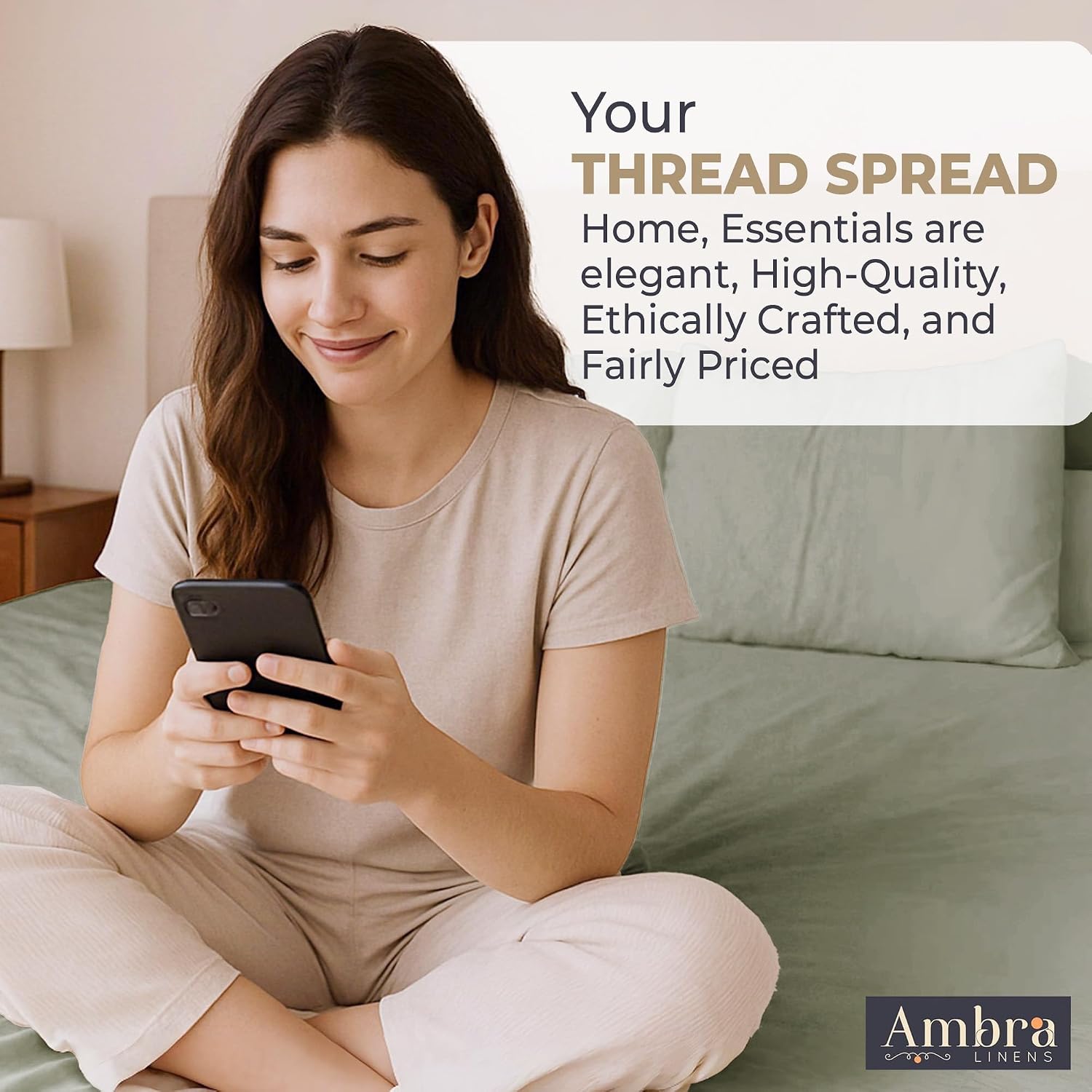 Ambra Linens 100% Organic Cotton Sheets King Size - 4 PC Organic King Size Sheets Set - Soft, Comfy, Breathable & Cooling - 16” Deep Pocket…