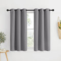 NICETOWN Silver Grey Blackout Curtain Panels for Bedroom, Thermal Insulated Grommet Top Blackout Draperies and Drapes for Basement (2…