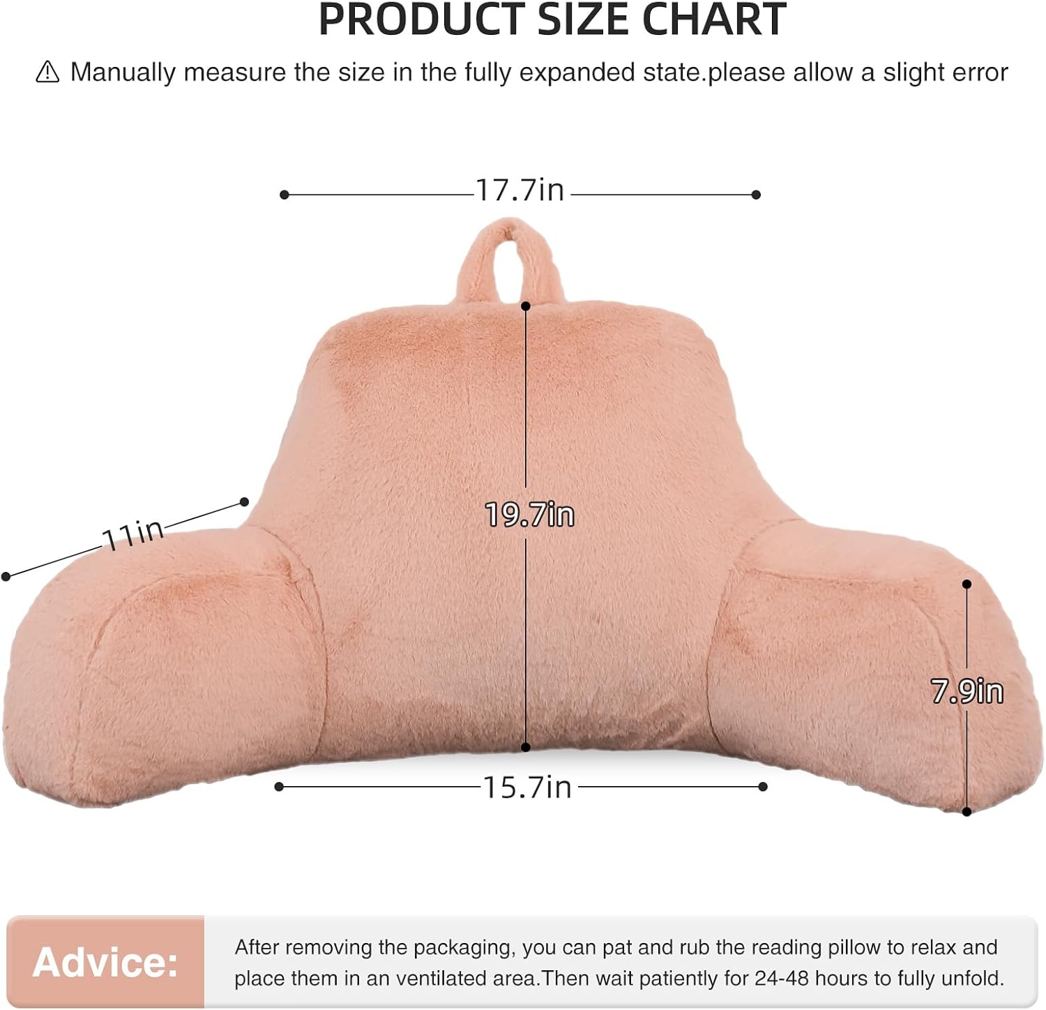 Aimuan Reading Pillow Bed Rest Wedge Large Adult Backrest Pillow with Arms Back Support for Sitting Up in Bed Cushion Incline Rest…