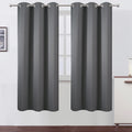 Lemomo Grey Thermal Blackout Curtains/42 x 72 Inch/Set of 2 Panels Room Darkening Curtains for Bedroom 72 Inch Grey