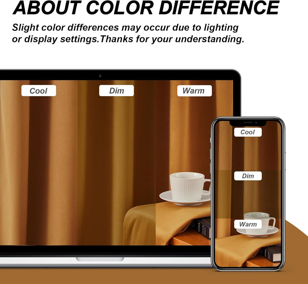 Drapenova 90 Inch Long Velvet Blackout Curtains for Living Room Bedroom Golden Brown Modern Decorative Pinch Pleated Drapes Copper S…