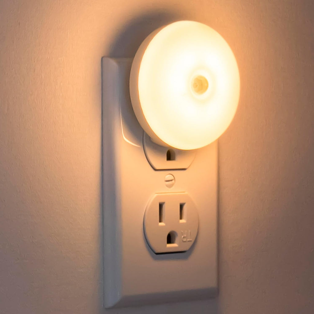 Motion Sensor Night Light, 2 Pack Motion Activated Night Light Plug in, Automatic ON OFF, 3200K Warm Hue, LED Nightlights Plug into Wall…