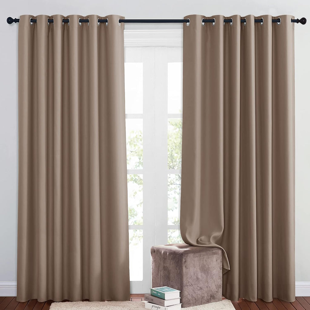 Nicetown Insulated Blackout Curtains and Drapes - Energy Saving Thermal Insulated Solid Grommet Blackout Draperies for Sliding Glass Door/P…