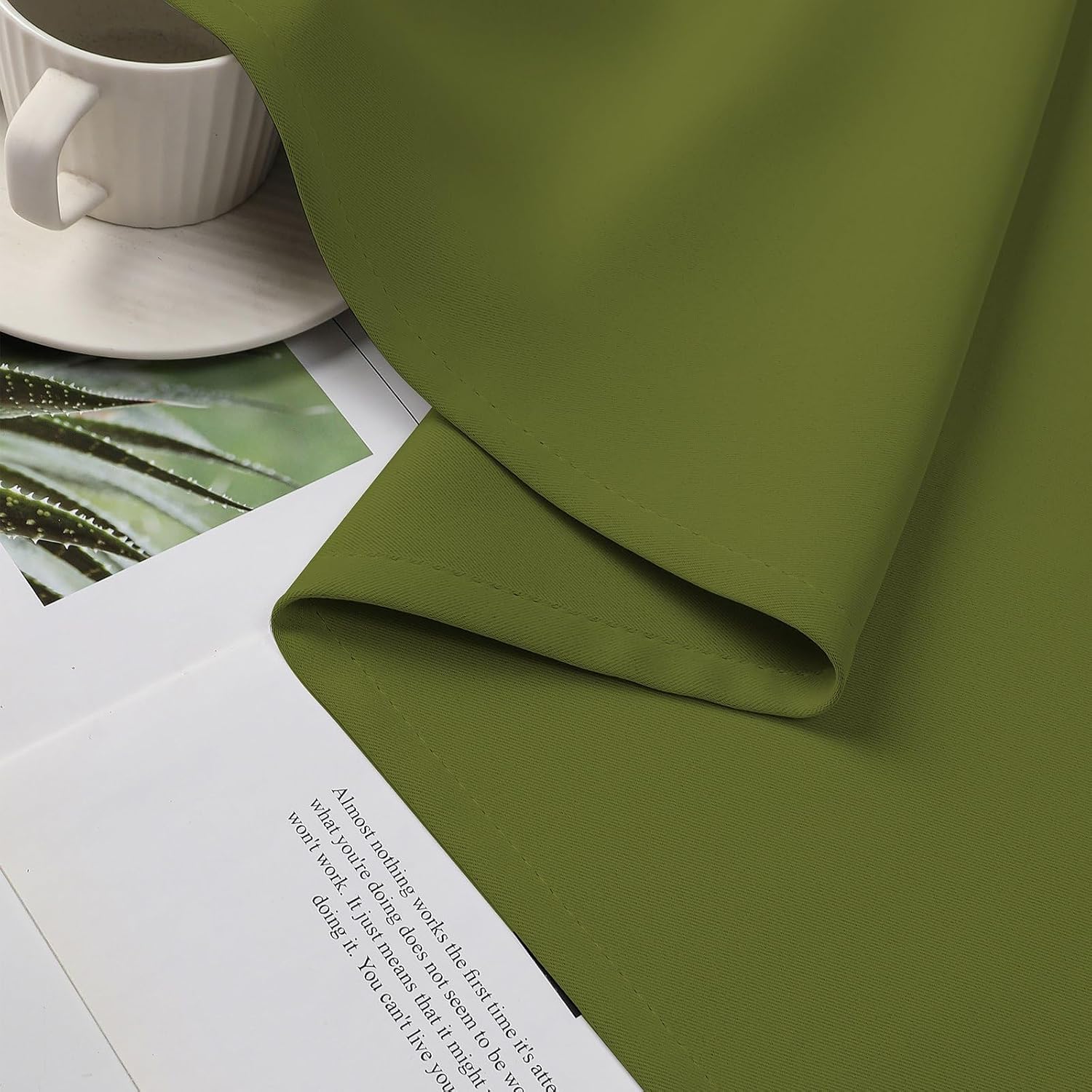 Cucraf Green Blackout Curtains 96 inch Length 2 Panels Set, Room Darkening Drapes for Living Room Bedroom, Thermal Insulated Light Blocking…