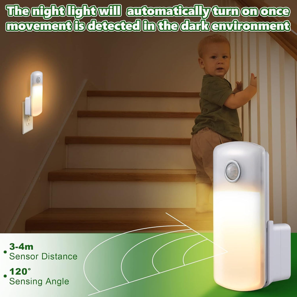 Enhon 2 Pack Emergency Power Failure Night Lights, Motion Sensor Night Light, Automatic Dusk to Dawn, Emergency Lights for Home…