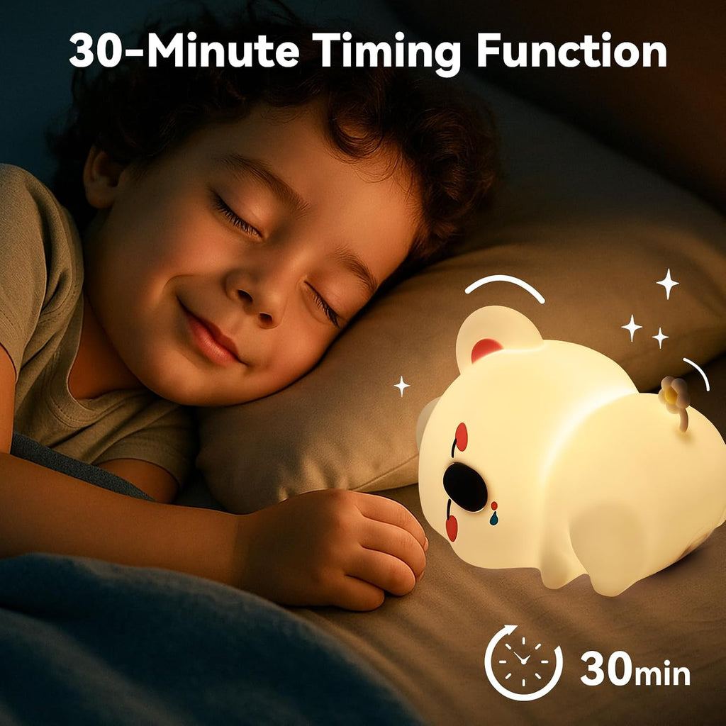 Koala Night Light for Nursery - Soft Squishy Dimmable Baby Night Lamp, Rechargeable Touch Control with Timer, Soft Silicone Breastfeeding…