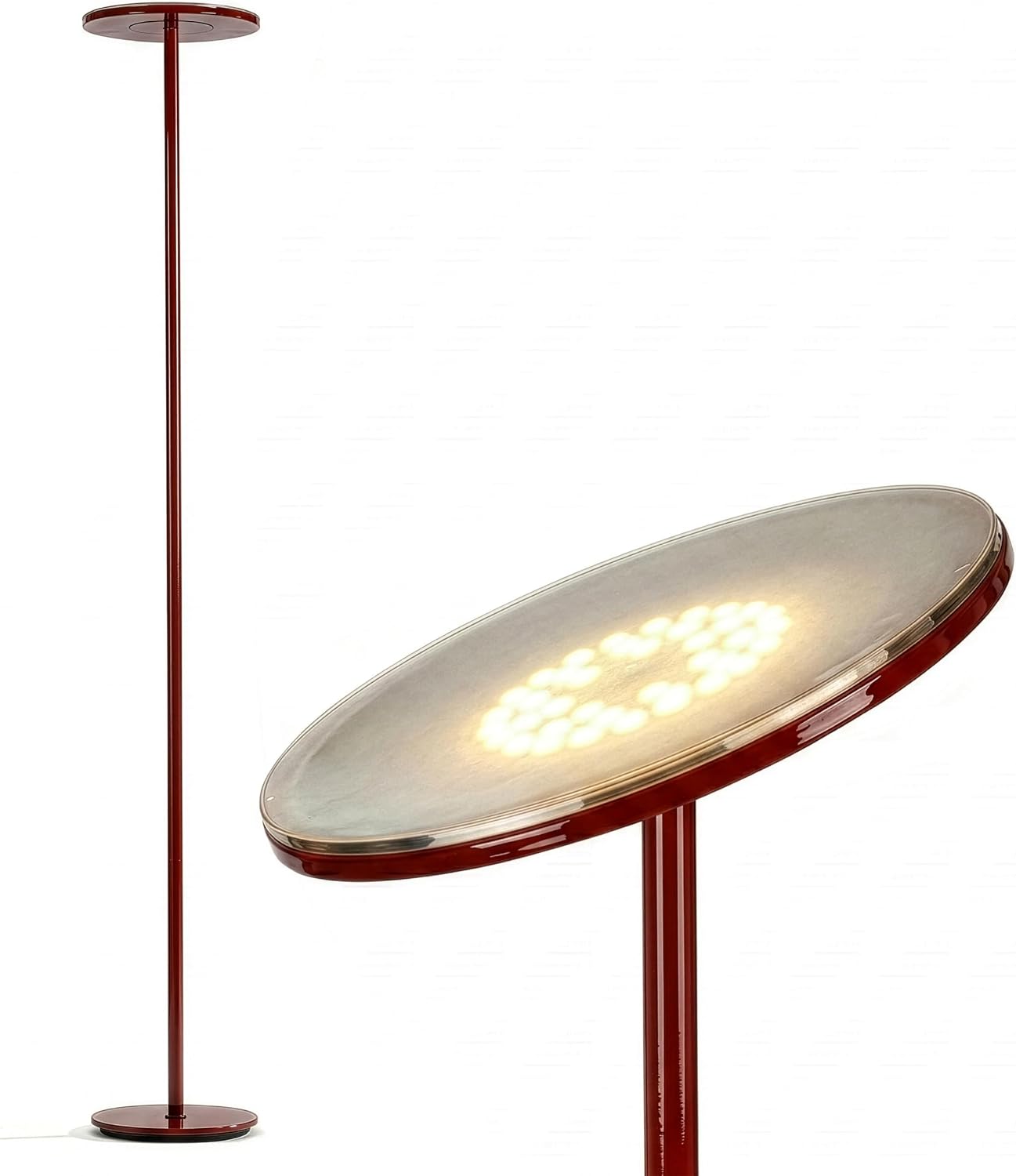 Brightech Sky LED Floor lamp, Torchiere Super Bright Floor Lamp for Living Room Decor & Office - Dimmable, Tall Standing Lamp with Warm…