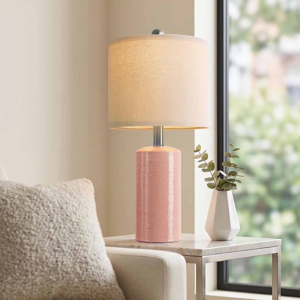 G-SAFAVA 20.5" Small Table Lamps for Living Room Lamp Set of 2 Ceramic Lamps for Bedroom Bedside Lamps Modern Boho Lamps for Night Stands…