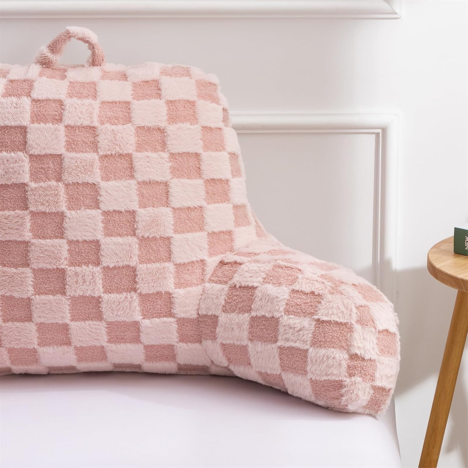 Aimuan Reading Pillow Checkered Bed Rest Wedge Backrest Checkerboard Pillow with Arms Back Support for Sitting Up in Bed Cushion Incline…