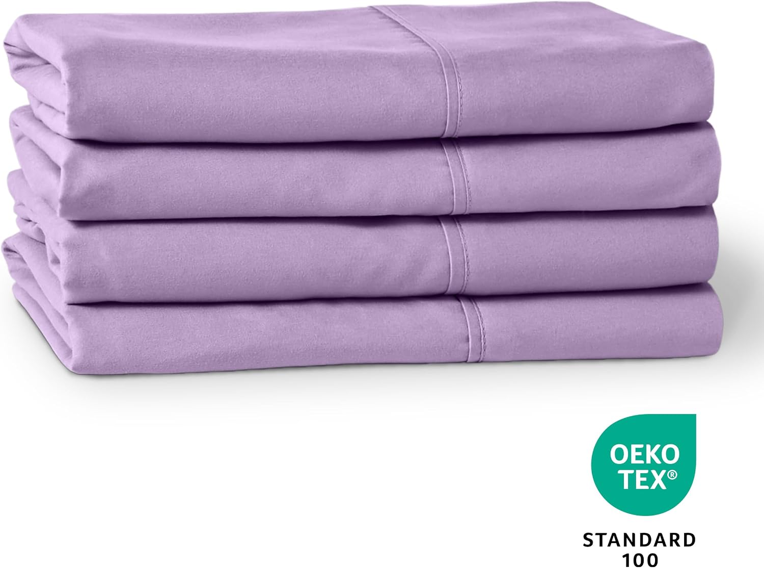 BareHome Bare Home Microfiber Bulk Pillow Cases - Standard/Queen Size Set of 4 - Cooling Pillowcases - Double Brushed - Lavender Pillowcase…