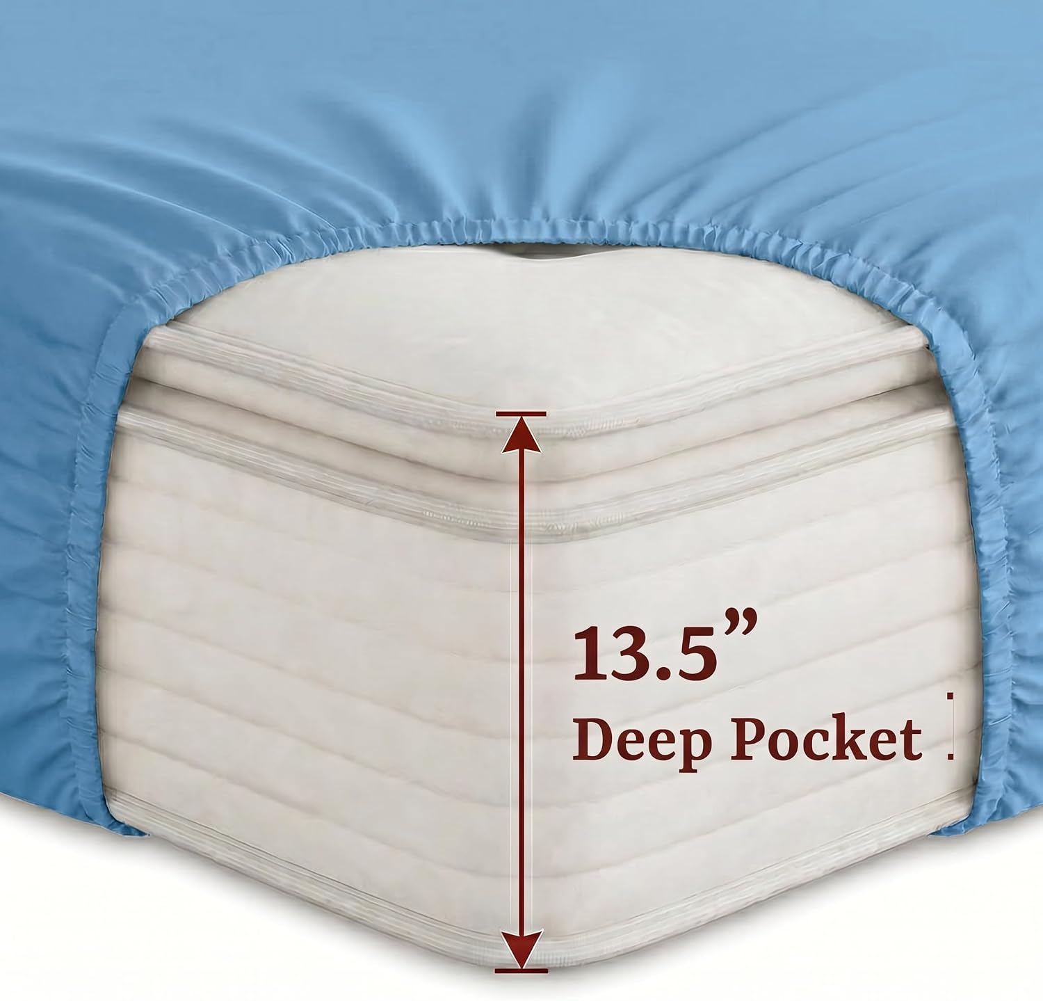 Perupima Peru Pima 285 Thread Count Percal Twin Sheet Set - 100% Peruvian Pima Cotton, 3 Piece (Flat, Fitted, 1 Pillowcase) - Cooling, Cris…
