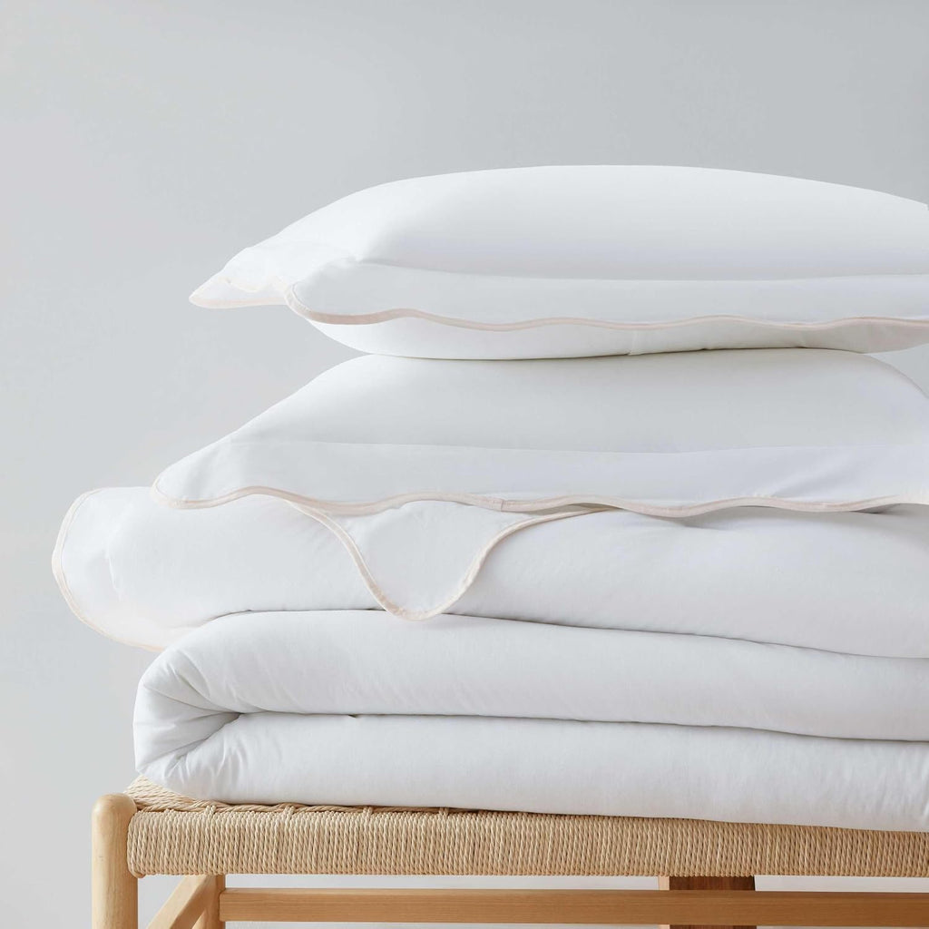 MarthaStewart Martha Stewart - King Duvet Cover Set, Crisp & Smooth Bedding with a Cotton Percale Lightweight Feel, Reversible 3 Piece Bed…