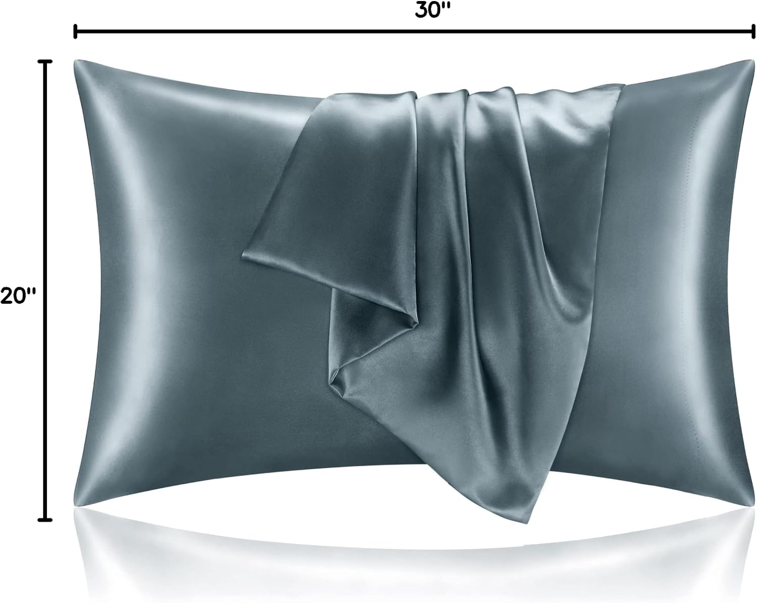 Bedelite Satin Pillowcase for Hair and Skin, Super Soft and Cooling Similar to Silk Pillow Cases 2 Pack with Envelope Closure, Gift for Wom…