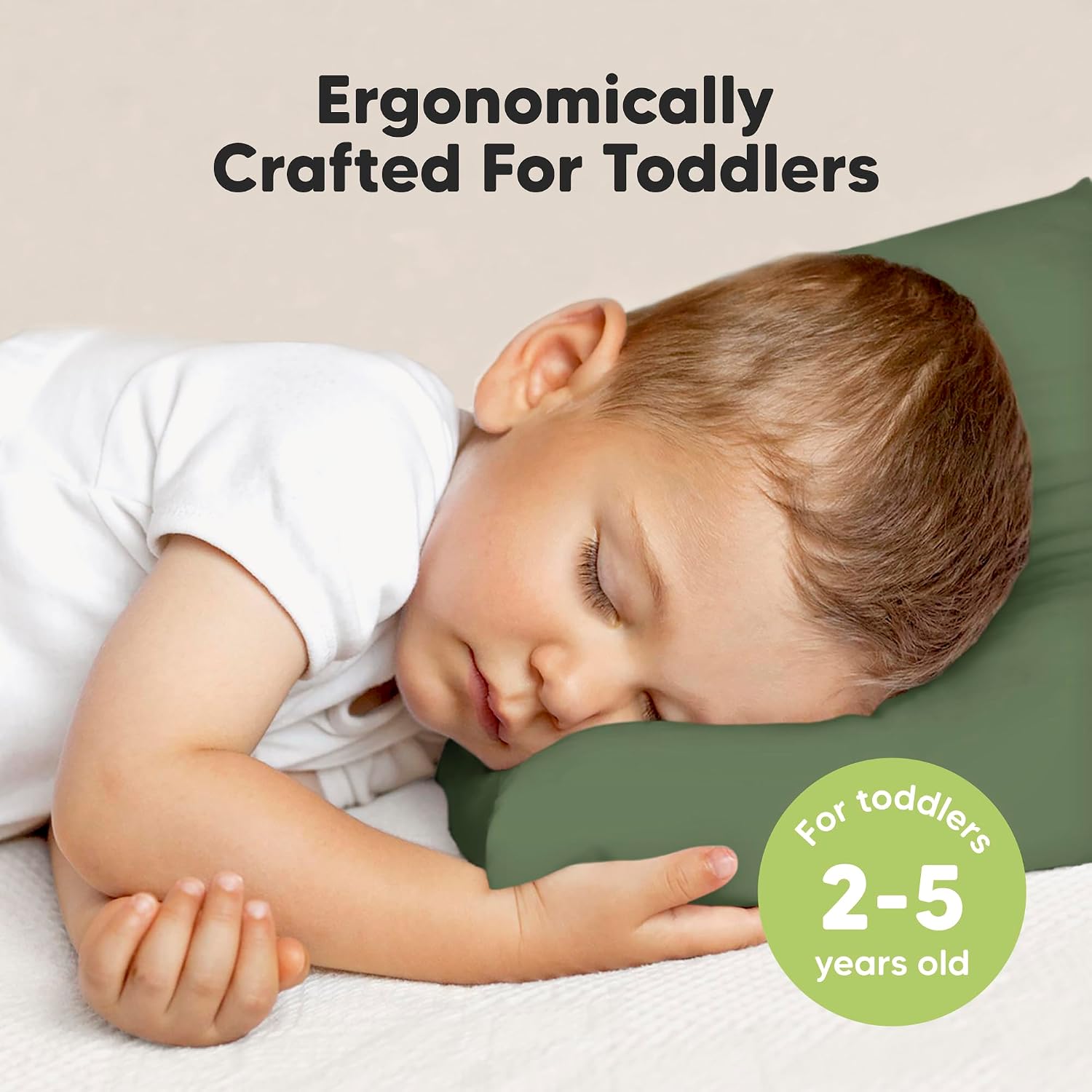 KeaBabies Toddler Pillow with Pillowcase, Jumbo 14X20 - Soft Organic Cotton Toddler Pillows for Sleeping - Machine Washable - Perfect for…