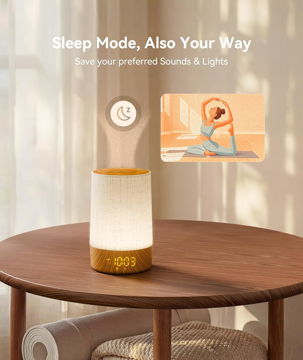 Dreamegg Sunrise Alarm Clock - Sound Machine with Alarm Clock & Wake Up Light, 29 Soothing Sounds, Dimmable Display, White Noise Machine…