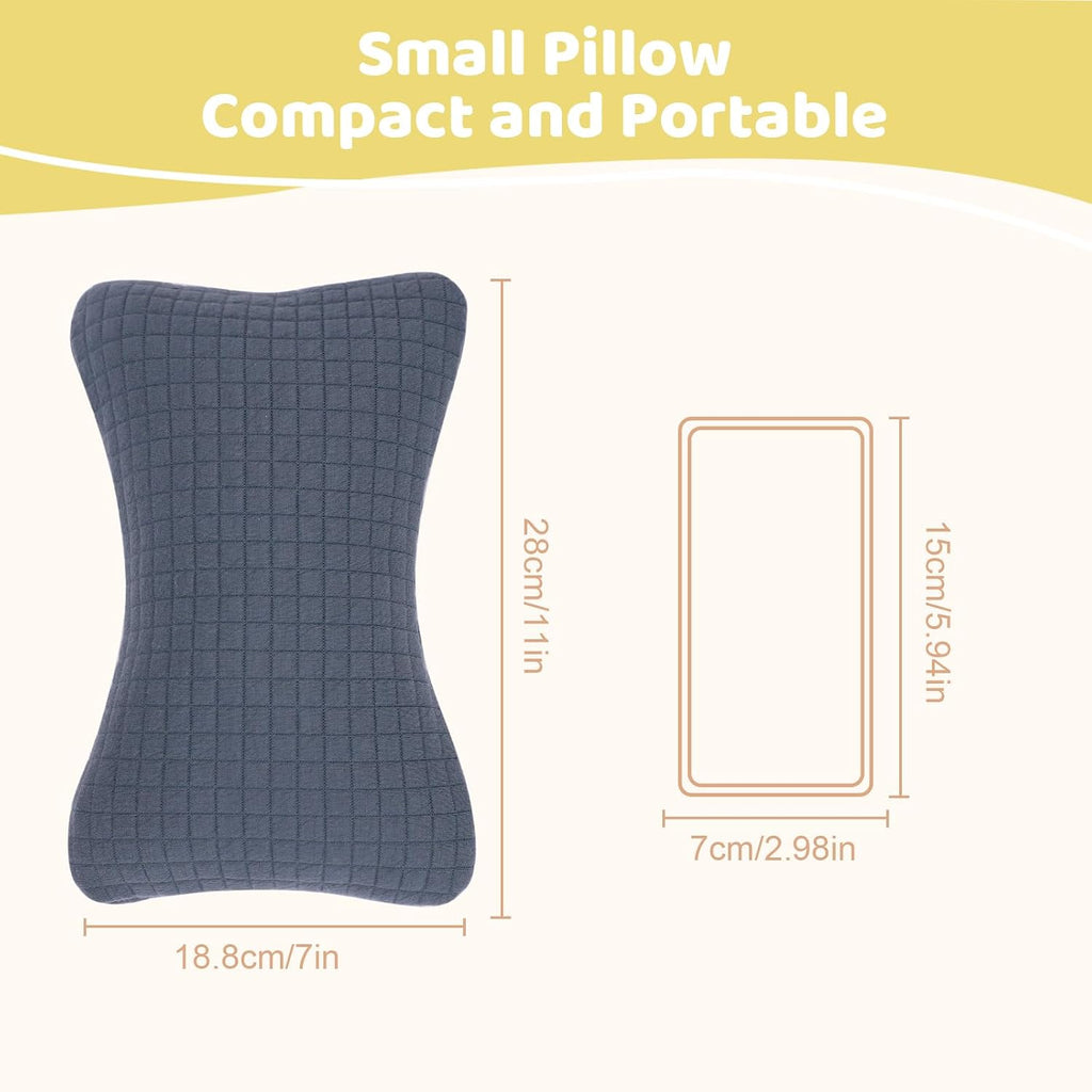 vocheer 11x7in Mini Travel Pillow, Small Pillows for Sleeping, Tiny Pillows for Neck, Wrist, Lumbar and Knee, Pets Pillow, Cotton, Cover…