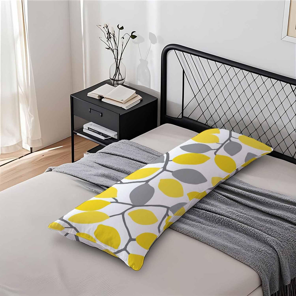 Lemon Rectangle Body Pillow Covers Lemon Tree Branch 20"X54" Couch Body Pillow Pillowcase Decorative Home Body Pillows Bed Pillow Cushion…