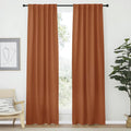 Nicetown Living Room Darkening Curtains - (Burnt Orange Color) W42 x L70, Set of 2, Home Decor Room Darkening Thermal Insulated Drapery Pan…