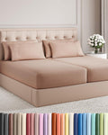 Split King 7 Piece Sheet Set - Comfy Breathable & Cooling - Hotel Luxury Bedding for Women, Men, Kids, Teens & Children - 1 Flat & 2…
