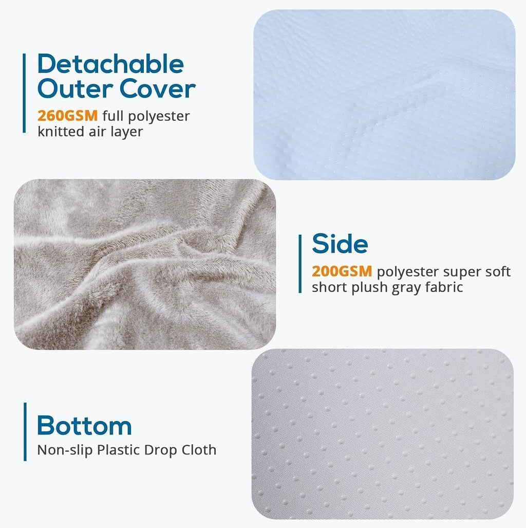 Sasttie Wedge Pillow, 12 Inch Memory Foam Bed Wedge Pillow for Sleeping, Acid Reflux, Back Pain, Post Surgery, and Snoring, Designed with W…