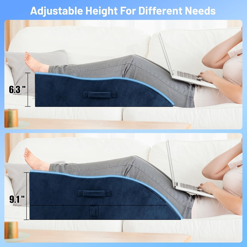 TranquilRelax TranquilRelax Double Leg Elevation Pillows, Wedge Pillow for After Surgery, Memory Foam Support Adjustable, Comfort Ca…