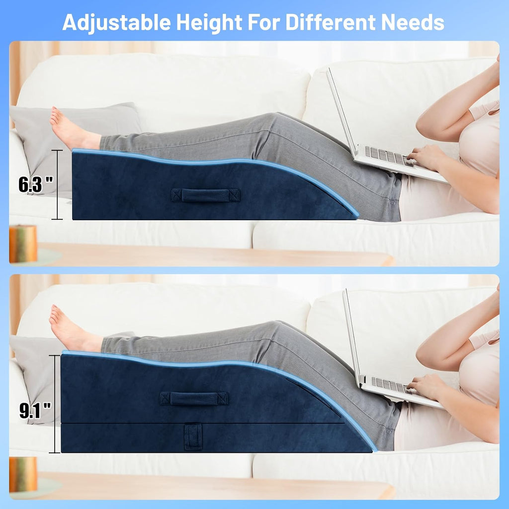 TranquilRelax TranquilRelax Leg Elevation Pillows, Wedge Pillow for After Surgery Or Rest, Memory Foam Leg Support Adjustable, Back…