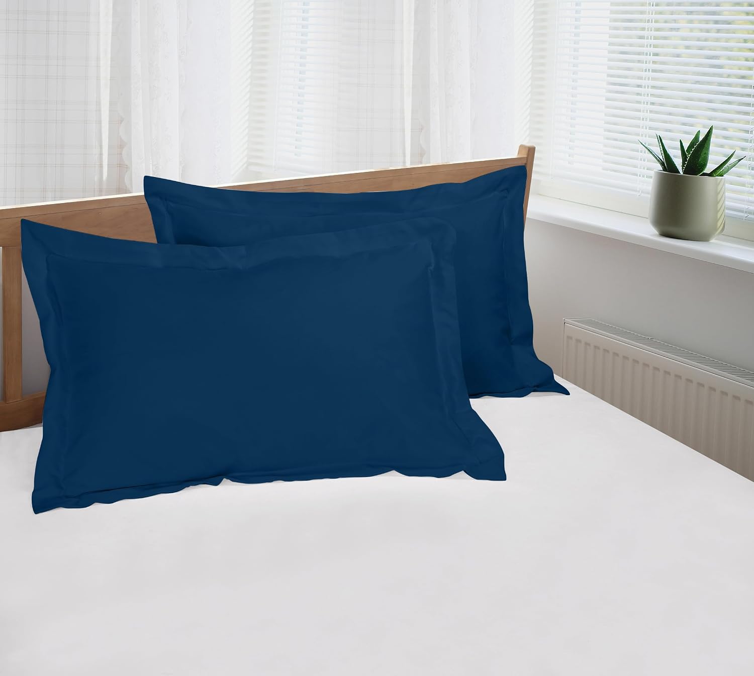 Royalelinens Royale Linens Pillow Shams 2 Pack Euro Size 26x26 Inch - Brushed 1800 Microfiber - Bed Pillow Shams, Wrinkle Resistant Super S…