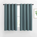 Nicetown Blackout Greyish Blue Curtains for Bedroom - Window Treatment Thermal Insulated Grommet Solid Drapes Energy Saving Sound Reducing…