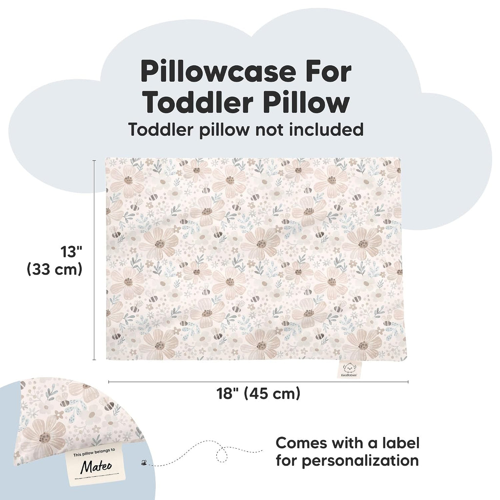 KeaBabies 13 x18 Toddler Pillowcase, Waterproof - Soft Waterproof Toddler Pillow Protector Cover for Kids, Boys, Girls, Durable Machine…