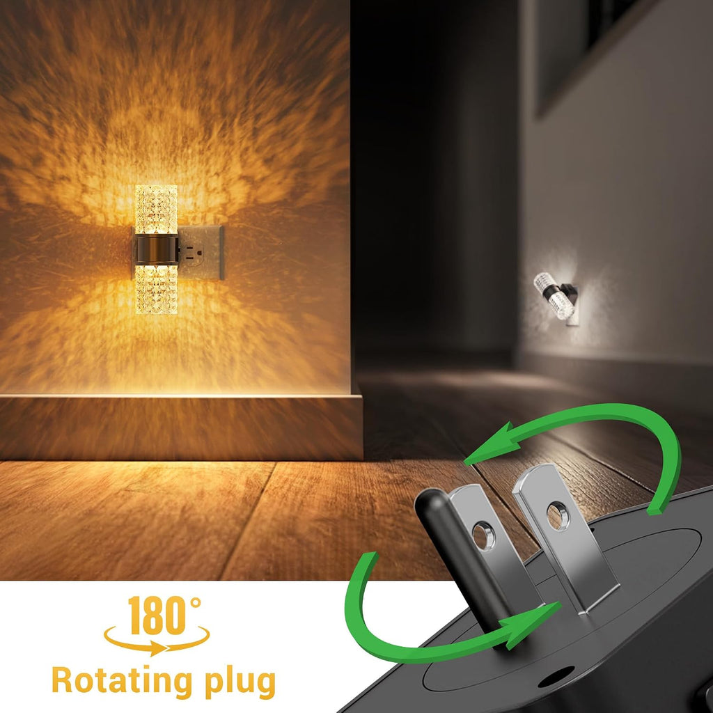 L LOHAS LED Night Light, Modern Night Lights Plug into Wall,2 Pack Amber-3000K-5000K Adjustable Color Temperature Night-Light, Dimmable…