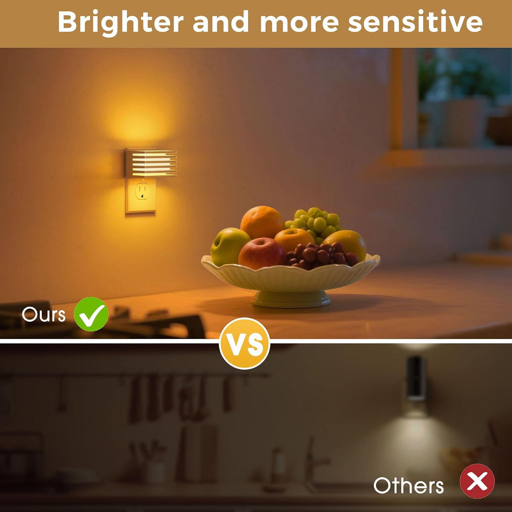 Llohasled L LOHAS LED Modern Plug in Night Light with Dusk to Dawn Sensor, 2000K Amber Warm Night Lights Plug into Wall, Dimmable Night Lig…