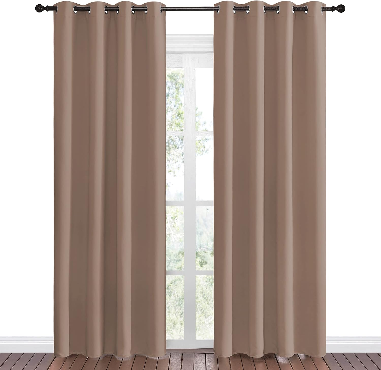 Nicetown Blackout Draperies Curtains Panels - Window Treatment Thermal Insulated Solid Grommet Blackout Curtains/Panels/Drapes for Bedroom…