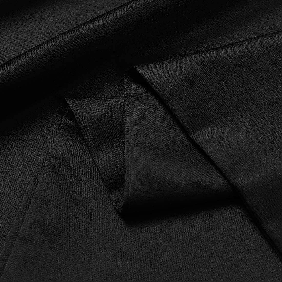 uxcell Body Pillow Cover 20x60 Inch Black Silky Satin Body Pillowcases for Hair and Skin Luxury Cooling Soft Smooth Washable