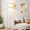 Ambimall 60" Floor Lamp for Living Room with 3 Color Temperatures, Adjustable Beige Shade with Light Gold Pole, Tall Lamp for Bedroom…