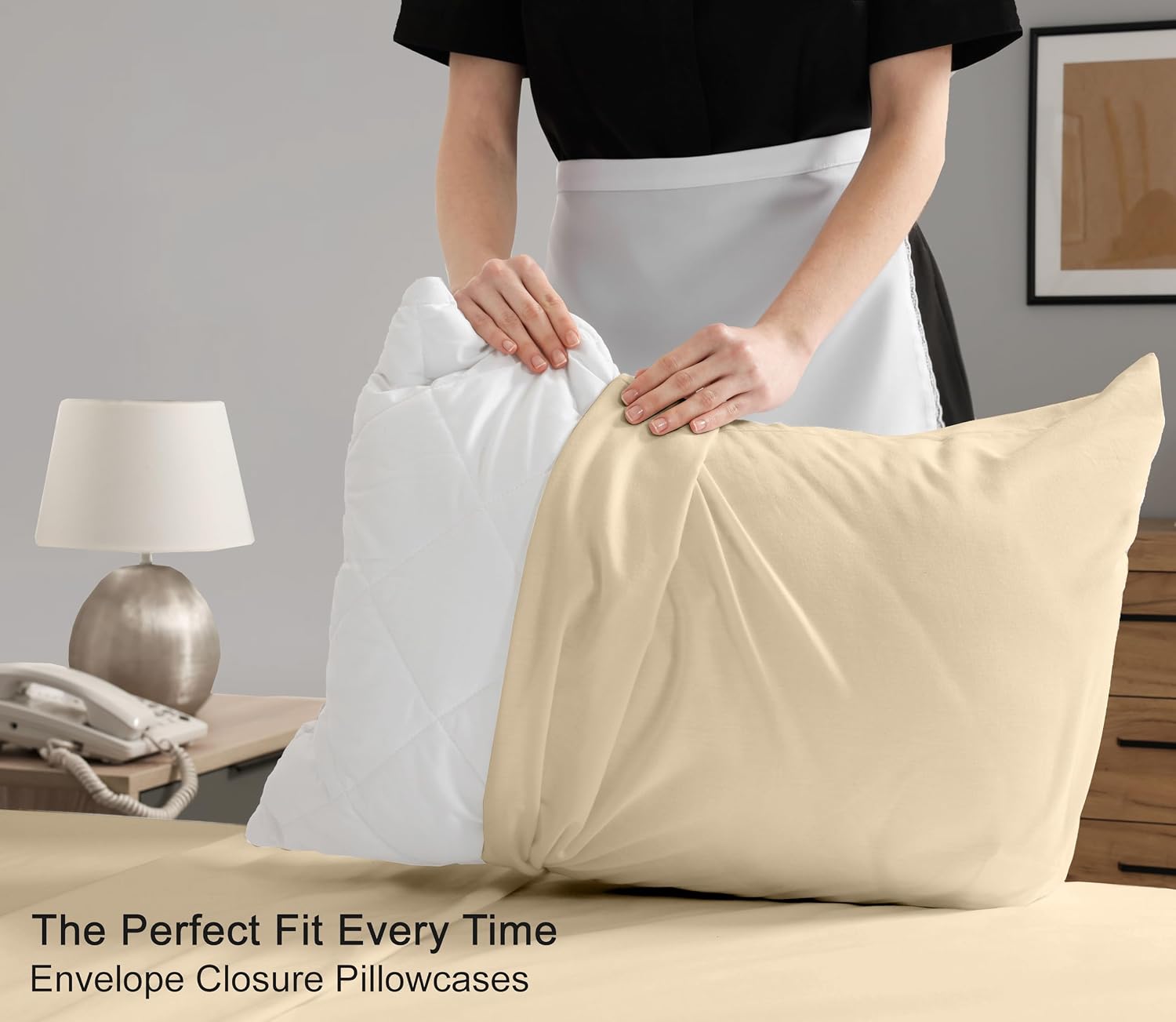Ruvanti 100% Cotton Percale Sheets Queen Size – Crisp Cooling Bed Sheets for Hot Sleepers, Deep Pocket 16”, Soft Breathable & Durable Hotel…